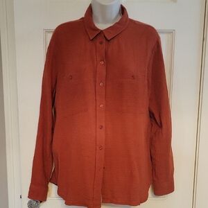 Sanctuary Terrecota 100% Cotton Shirt Size Small
